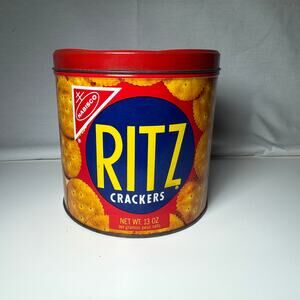 Ritz Nabisco Vintage Antique Metal Decorative Tin Kitchen Decor Storage Kitchen